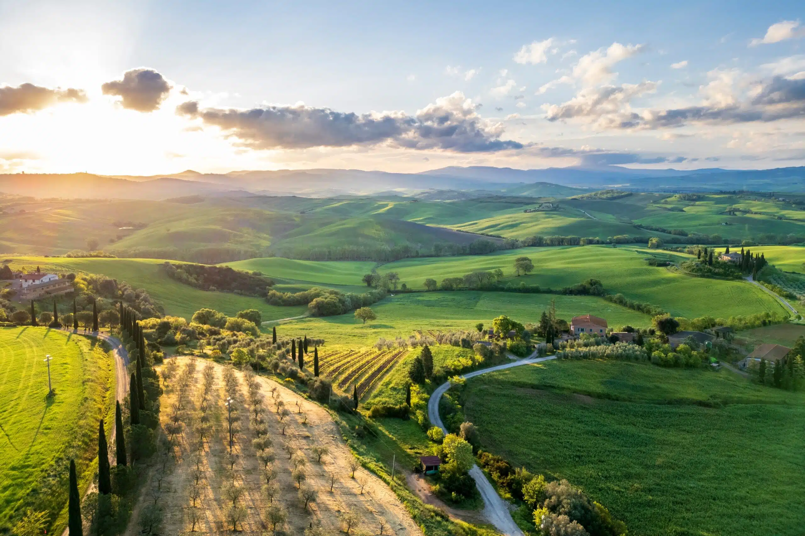 Beautiful,Tuscany,Landscape,Drone,View,In,Italy